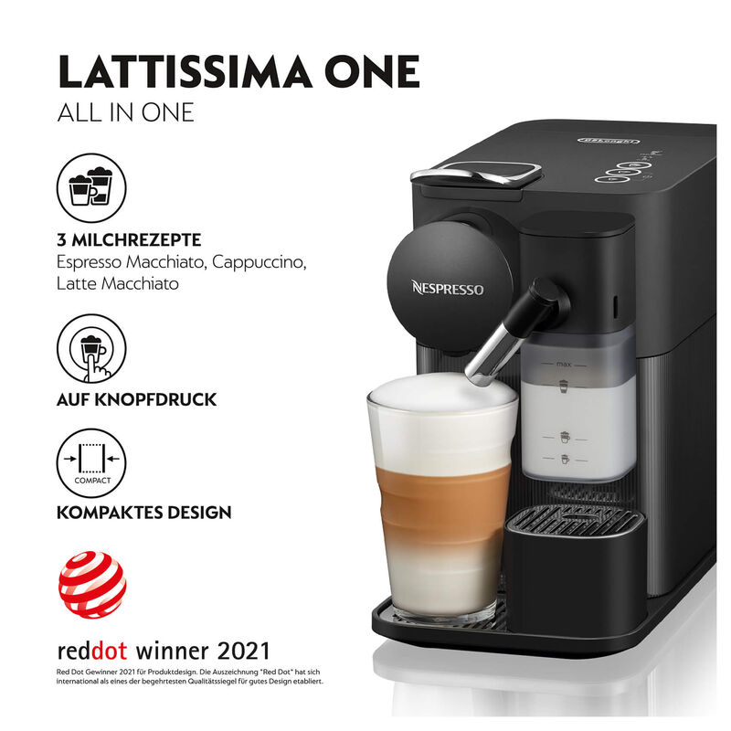 Buy Nespresso Lattissima One Coffee maker by De'Longhi Black at a