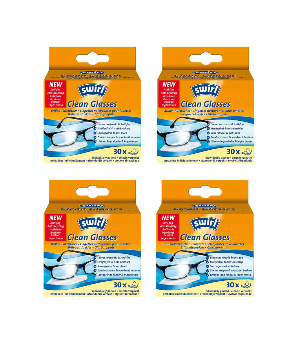 Swirl Occhiali a vortice per la pulizia dei fazzoletti 4x 30pz.