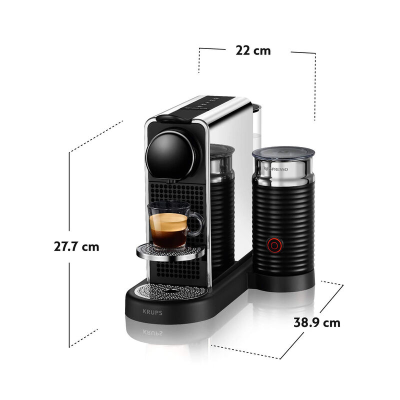 Nespresso CitiZ & Milk Coffee Machine by KRUPS with Milk Frother, Cherry Red
