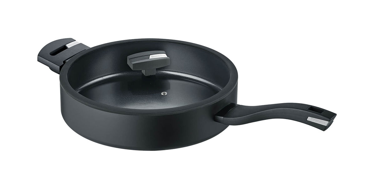 Berndes Ø28cm Brasiera con manico da banco e coperchio in vetro