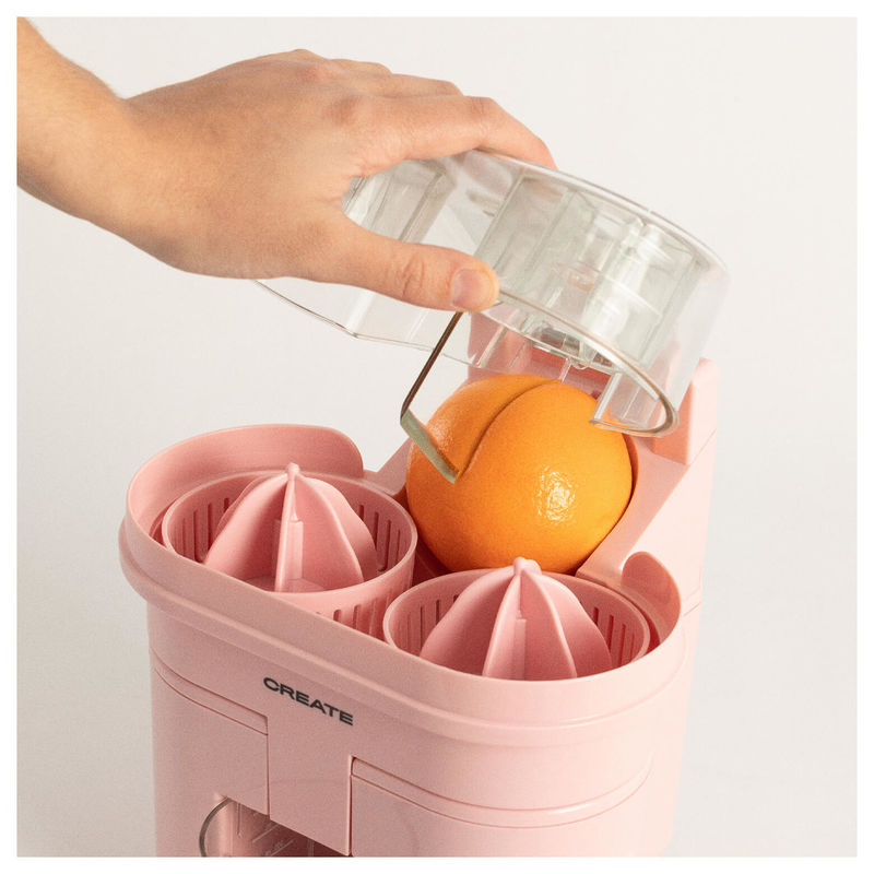 Buy CREATE JUICER DUAL Electric Double Juicer 90W Pastel Pink at a low price