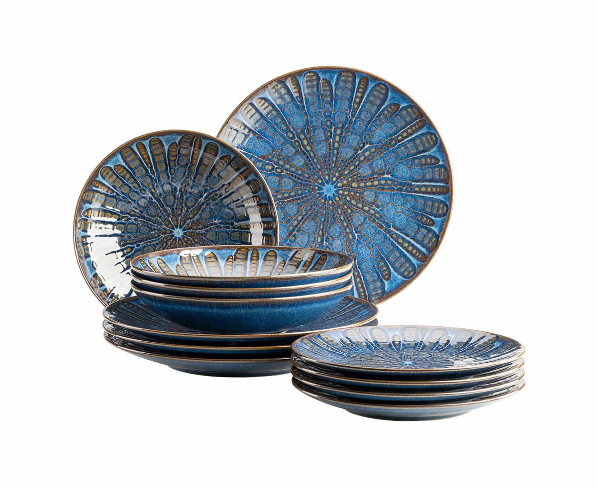 Mäser 935074 Servizio da tavola da 12 pezzi in ceramica di alta