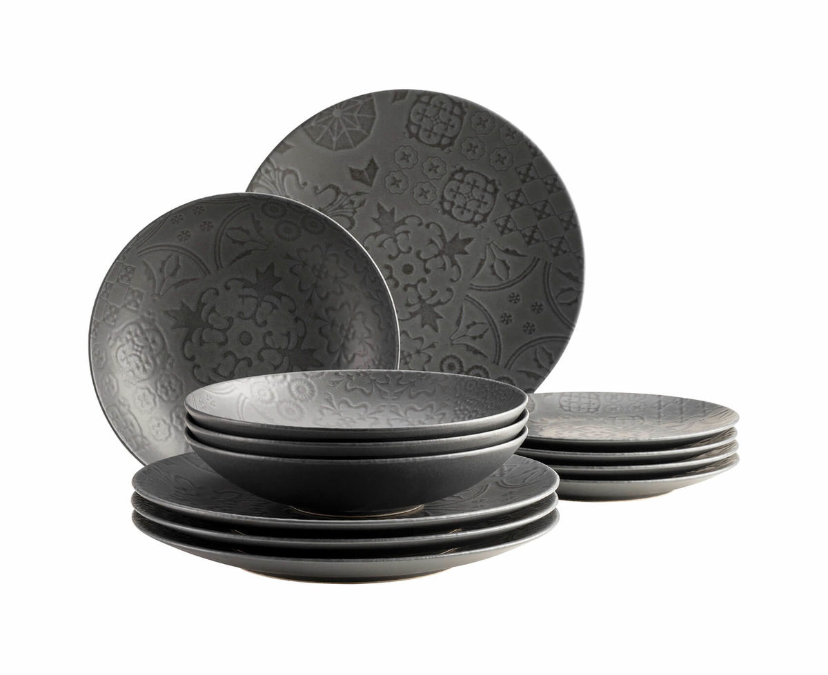 Mäser 935076 Set di piatti da portata in ceramica da 12 pezzi