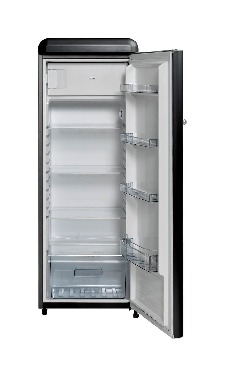 Sibir Oldtimer OT 23010 BL Kühlschrank schwarz rechts Sibir Oldtimer OT 23010 BL Kühlschrank schwarz rechts