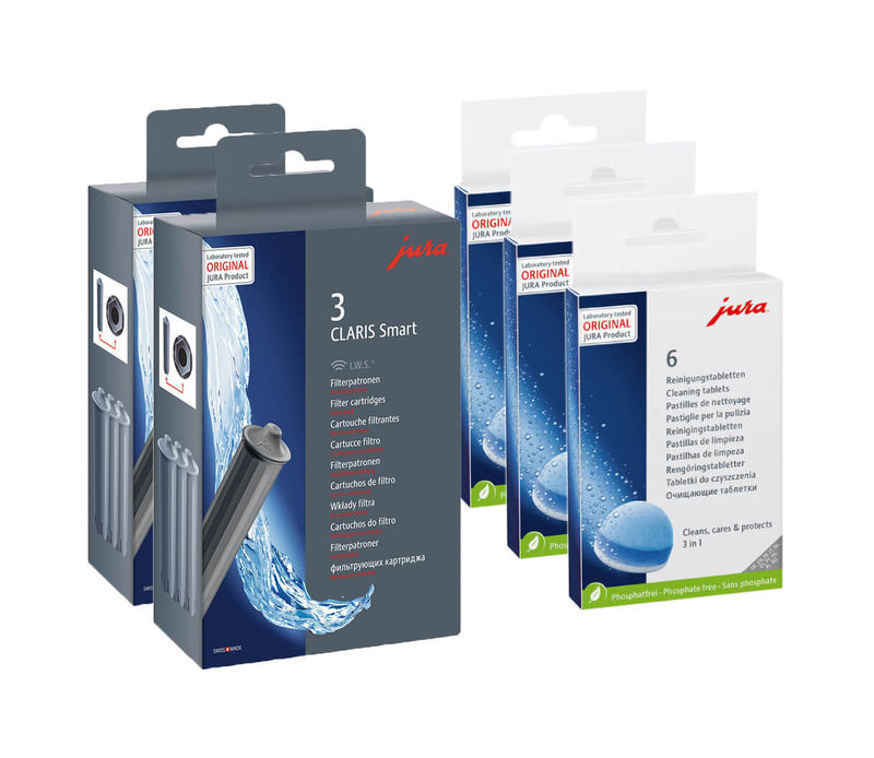 Buy JURA 2x CLARIS Smart Filter + 3x 3-phase cleaning tablets