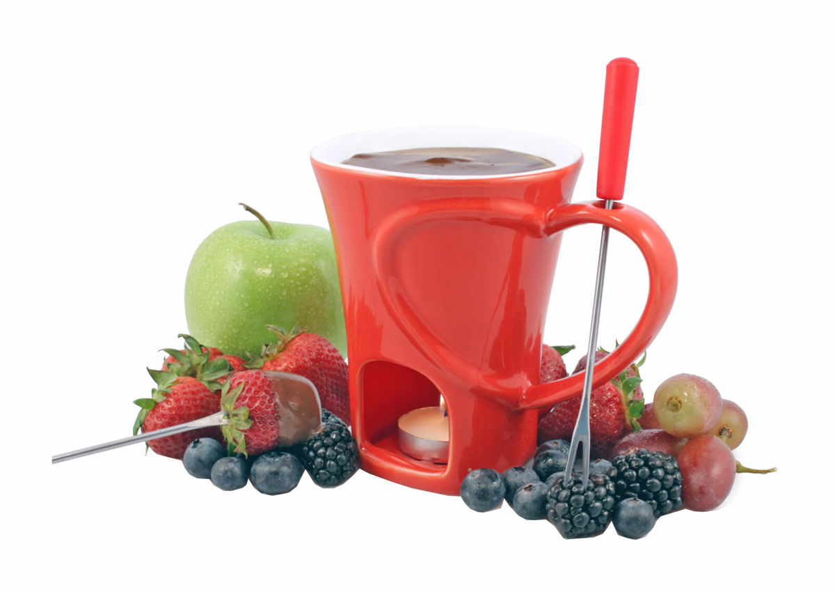 Swissmar Sweetheart Set per fonduta di cioccolato 4 pezzi.