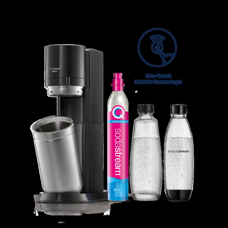 Sodastream E-DUO black Wassersprudler mit Glaskaraffe und Flasche günstig kaufen