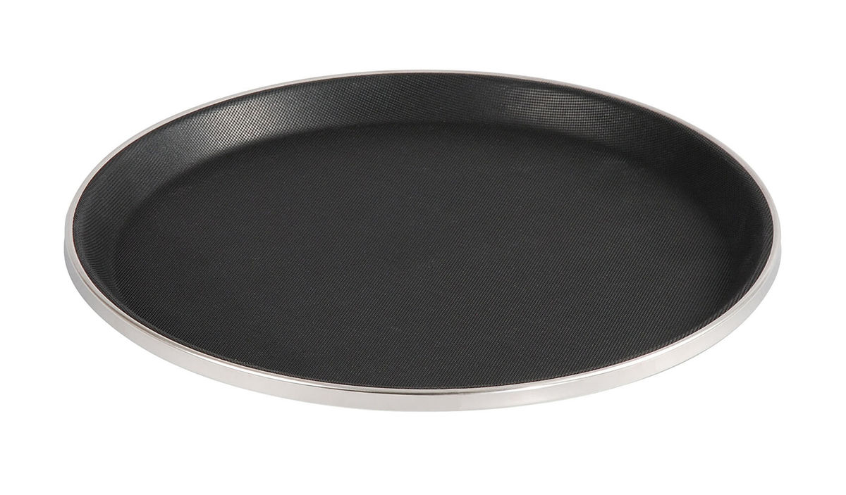 ProChef Vassoio di servizio antiscivolo Ø40.5 cm bordo argento