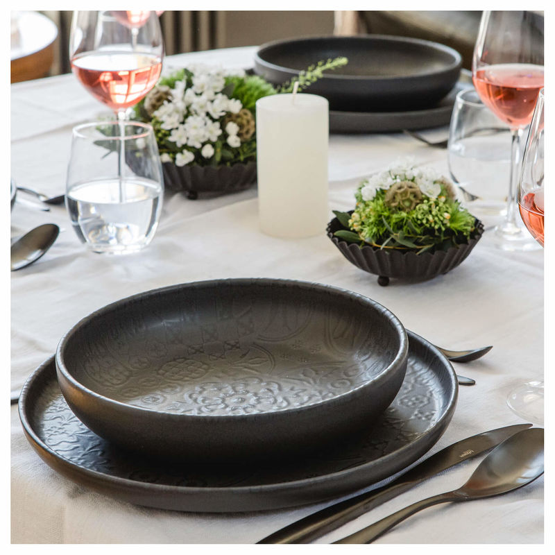 Mäser Tradition Tiles 8-teilig Teller Set Schwarz günstig kaufen