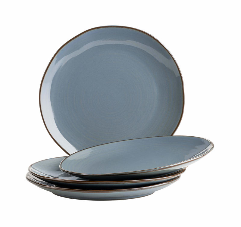 Mäser Nottingham Dessertteller-Set 4-teilig Blau/Grau günstig kaufen