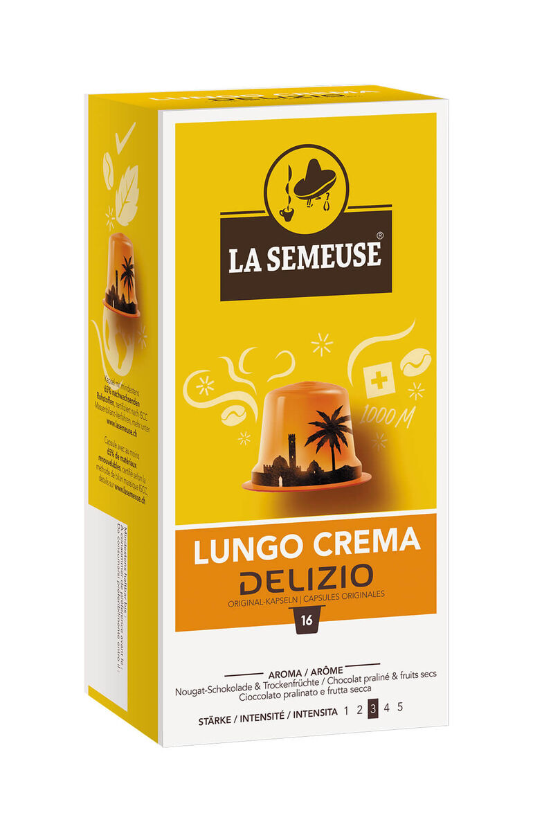 La Semouse Delizio Lungo Crema Capsule di caffè 16 pezzi.
