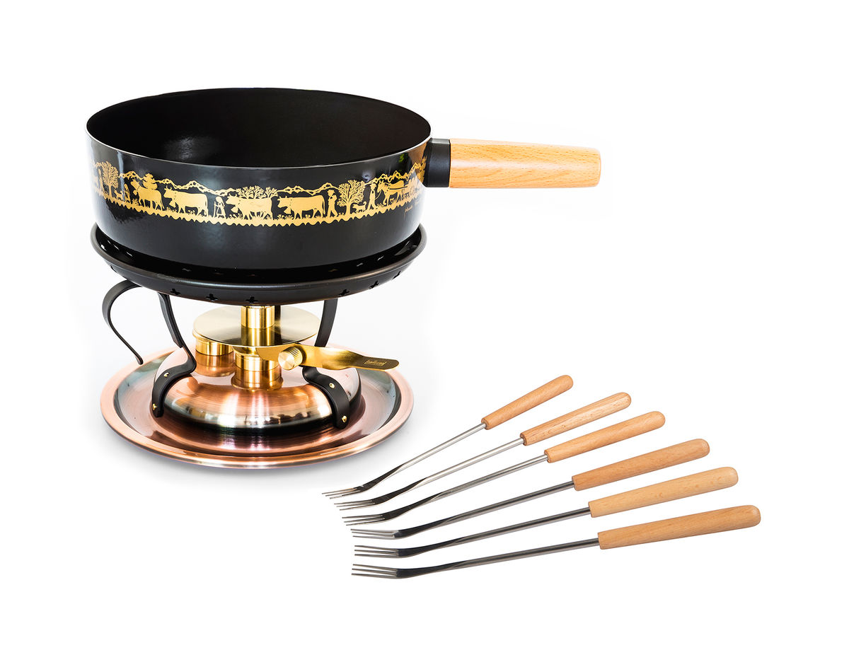 Stöckli Transumanza Classic Apparecchio per fondue rame-nero 23cm
