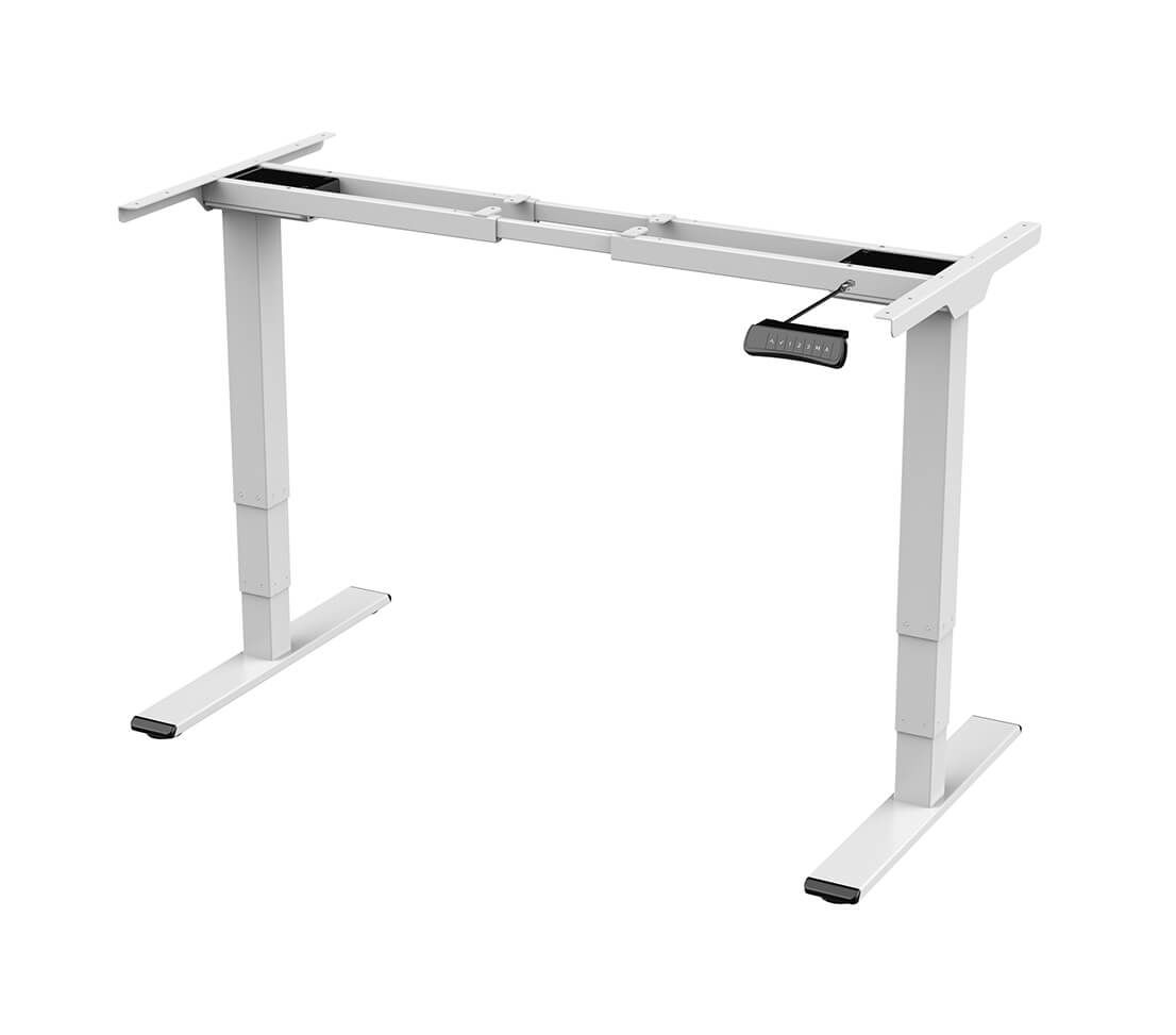 Contini scrivania da ufficio regolabile in altezza 1.1x1.7m bianco