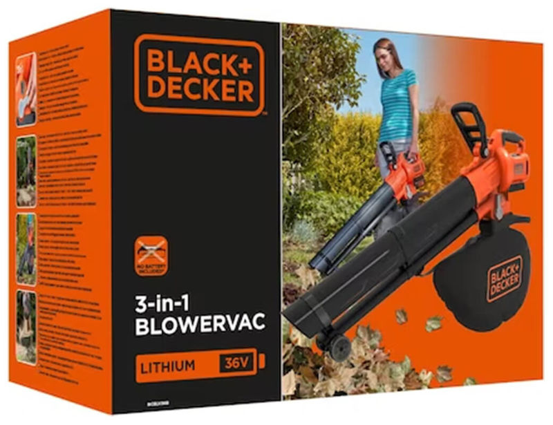Soffiatore Aspiratore Trituratore BLACK+DECKER 36V | Senza Batteria | Motore Brushless - Foto 6