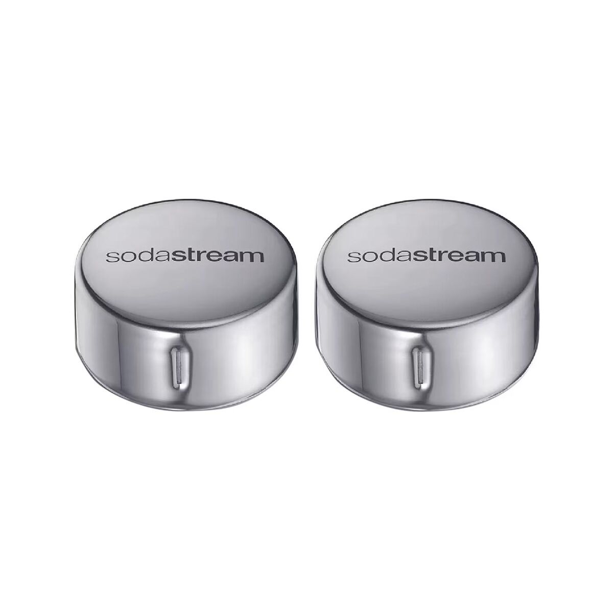 Image of Sodastream Ersatzdeckel Edelstahl 2 Stk. für 1l Glaskaraffe