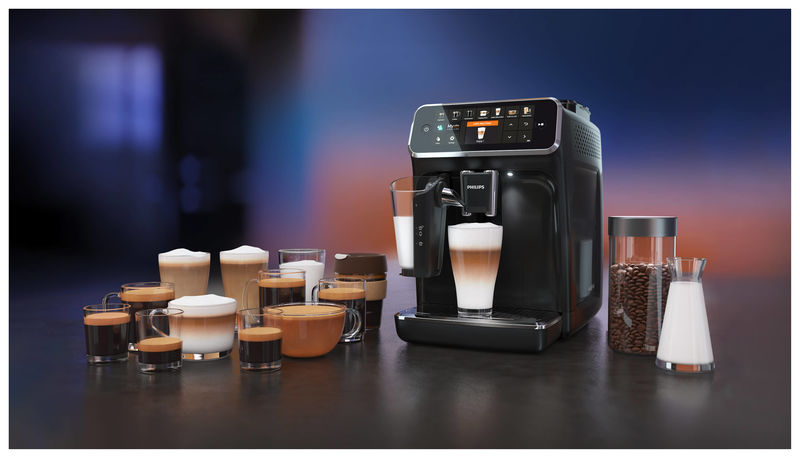 Macchina Da Caffè Automatica Philips 5400 Series - LatteGo, 12 Bevande, Display TFT, Nero - Foto 7