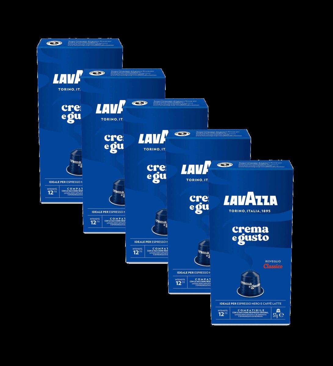 Lavazza Crema e Gusto Classico Nespresso Capsule di caffè 5x10 Capsule