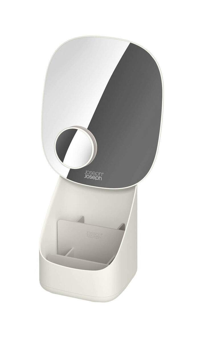 Joseph Joseph Viva miroir sur pied organisateur cosmétique beige