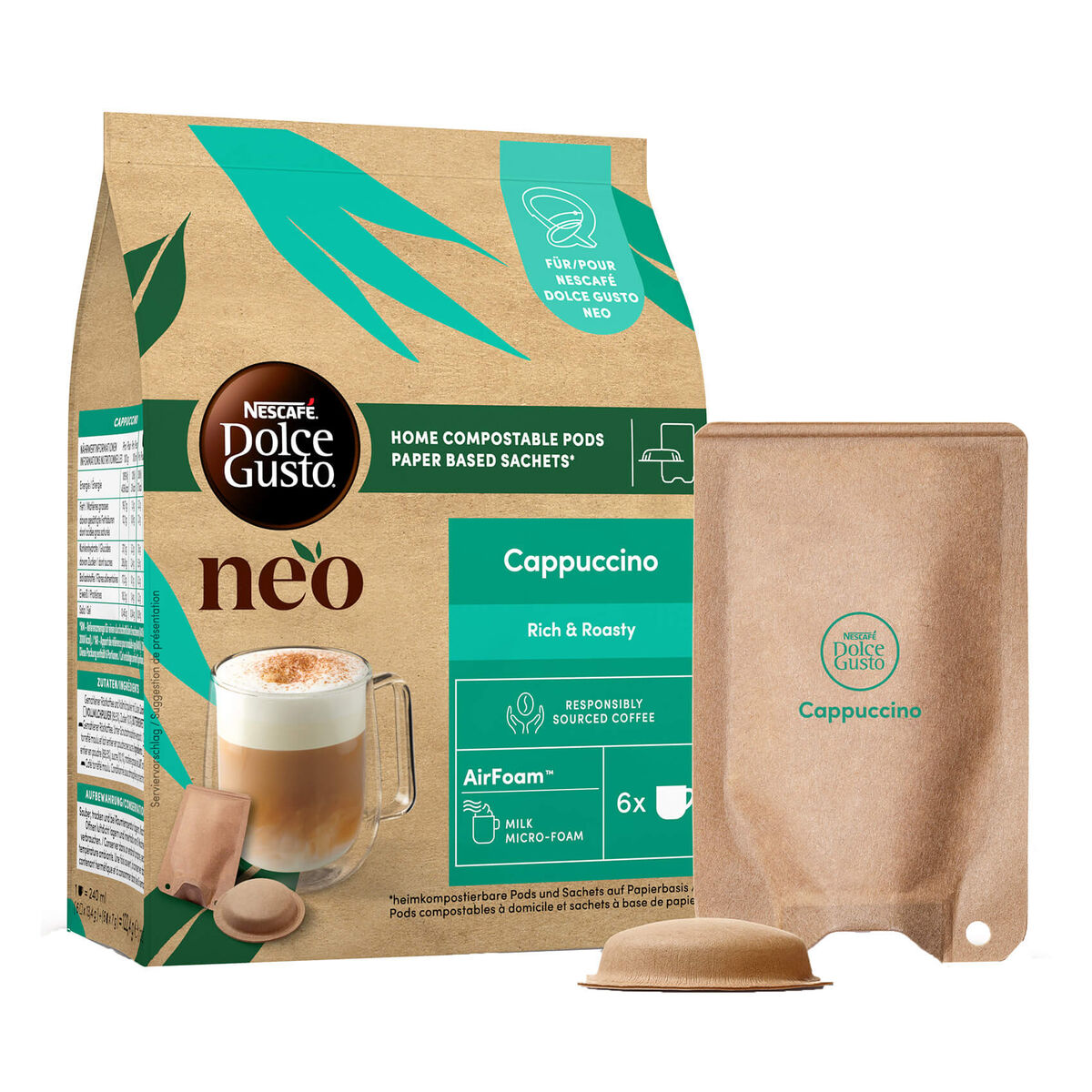 Nescafé Dolce Gusto Neo Cappuccino Cialde di caffè 6 pezzi.