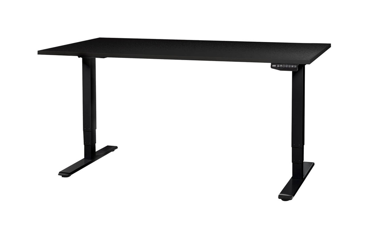 Contini tavolo da ufficio regolabile altezza 1,8x0,8m nero/telaio nero