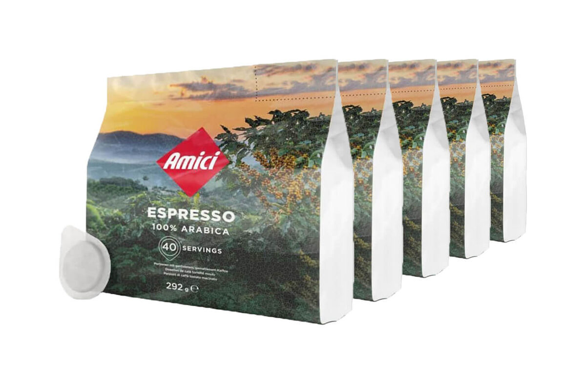 Amici E.S.E. Porzioni di capsule di caffè espresso 5 pz.