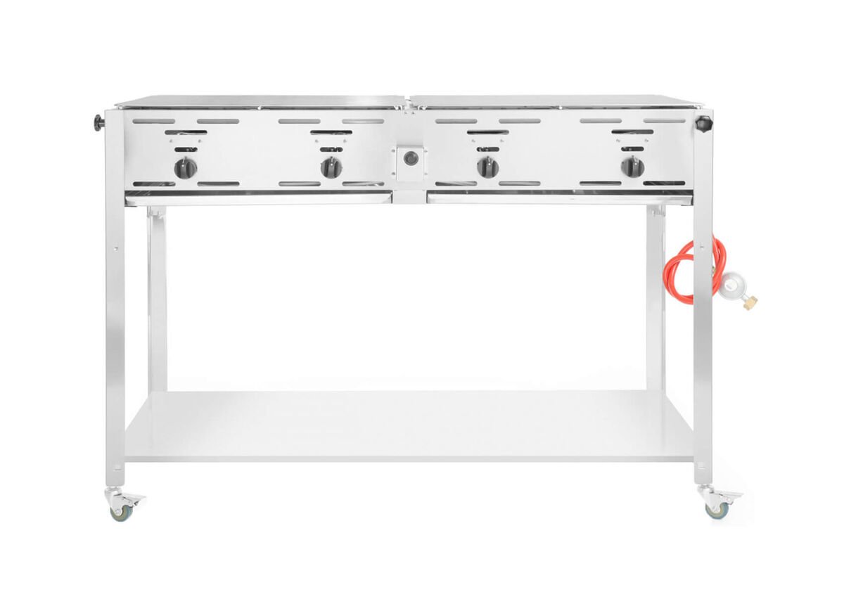 Hendi Grill Master Quattro Barbecue a gas in acciaio inox
