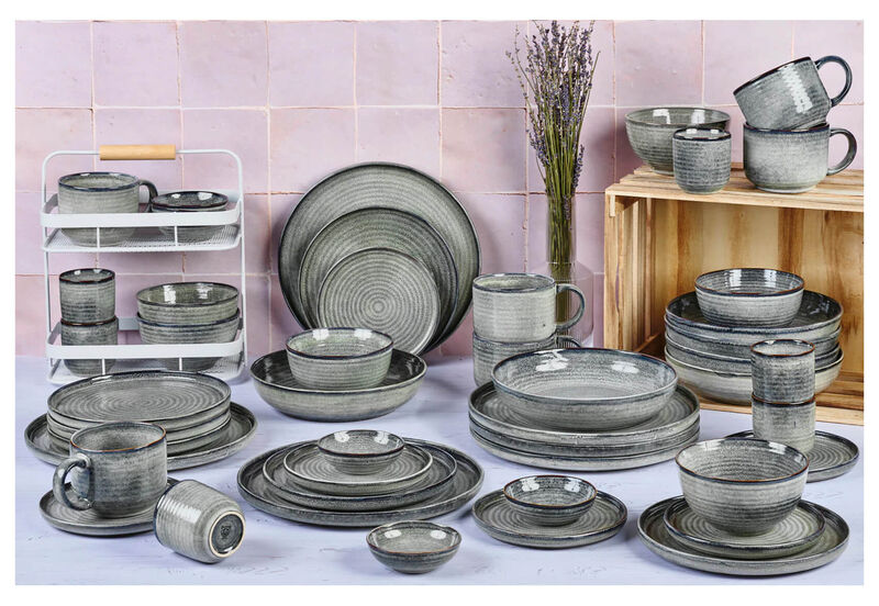 Björn Zen Full Service Geschirr Set 48 tlg. Grau günstig kaufen