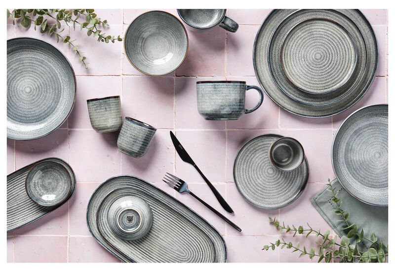 Björn Zen Full Service Geschirr Set 48 tlg. Grau günstig kaufen