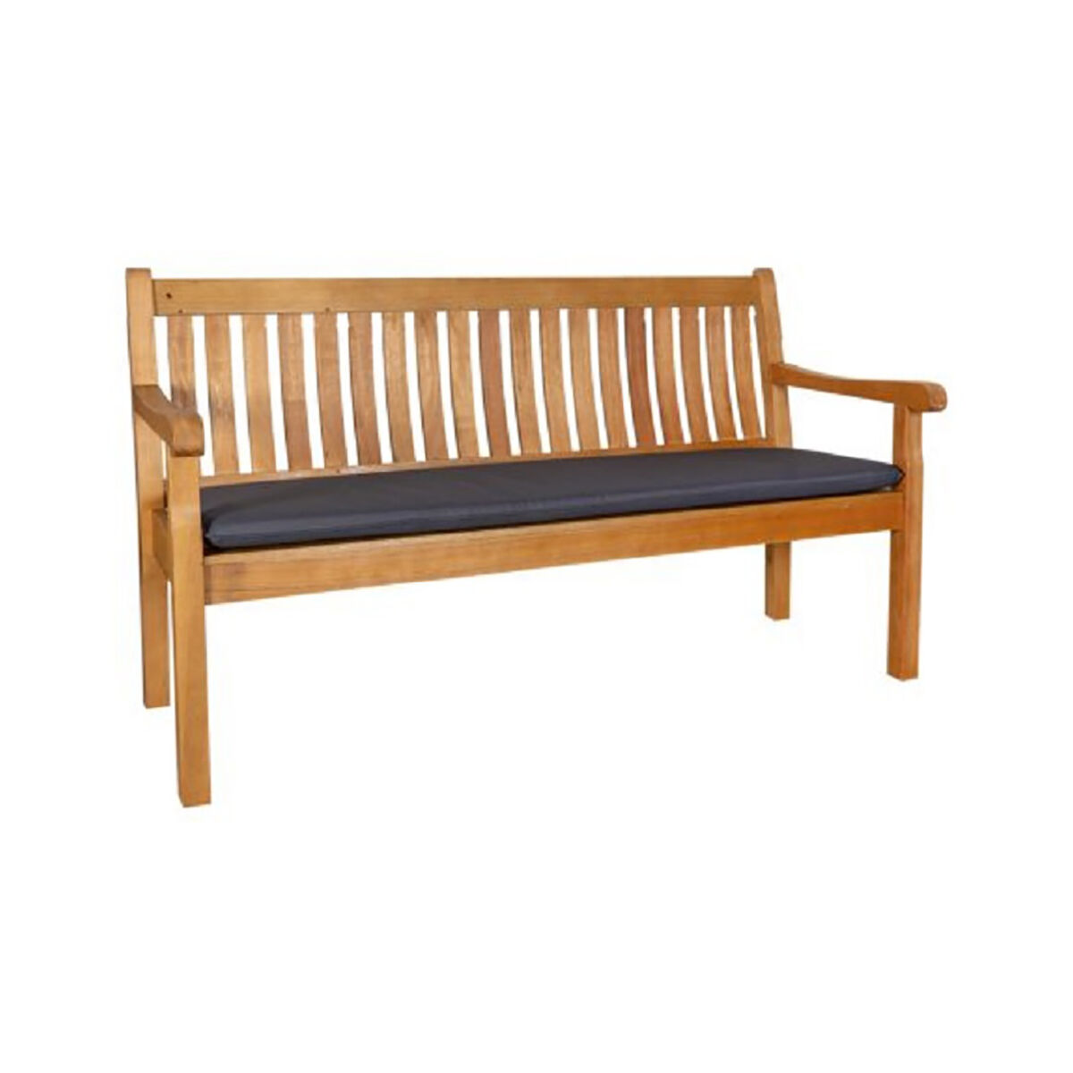 Contini Panca da giardino a 3 posti con cuscino 160cm antracite