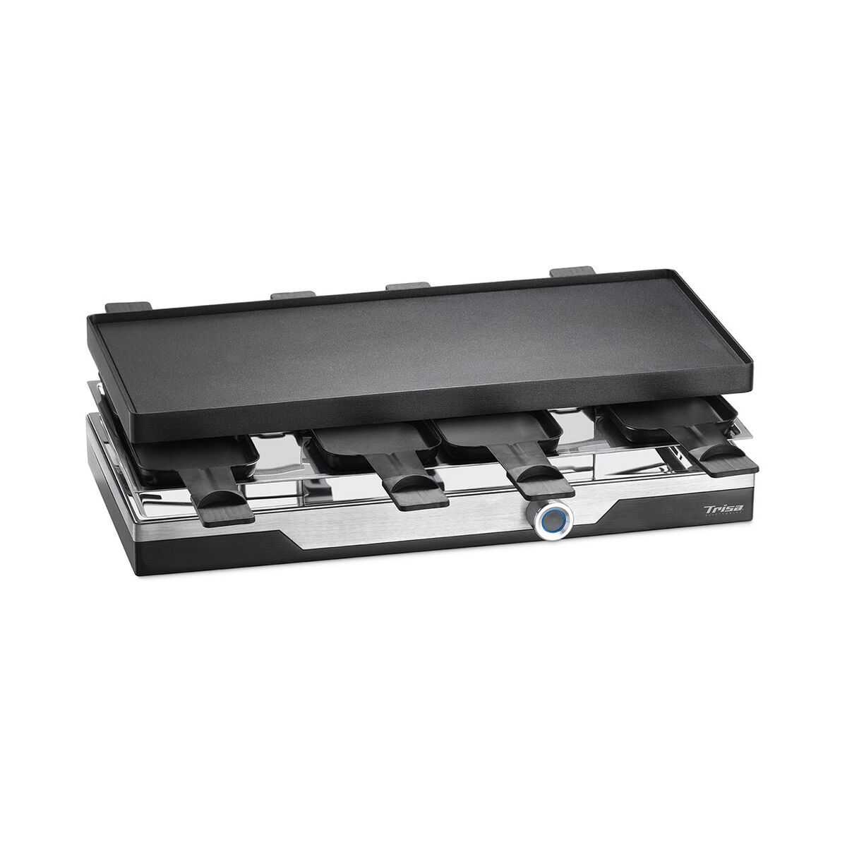 Trisa Electronics Premium Grill per raclette a 8 fuochi nero