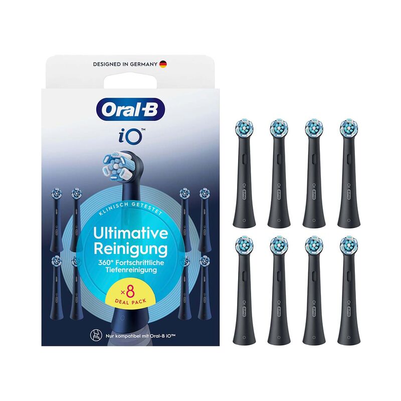 Oral-B iO Ultimative Reinigung Aufsteckbürsten 8er Schwarz günstig kaufen