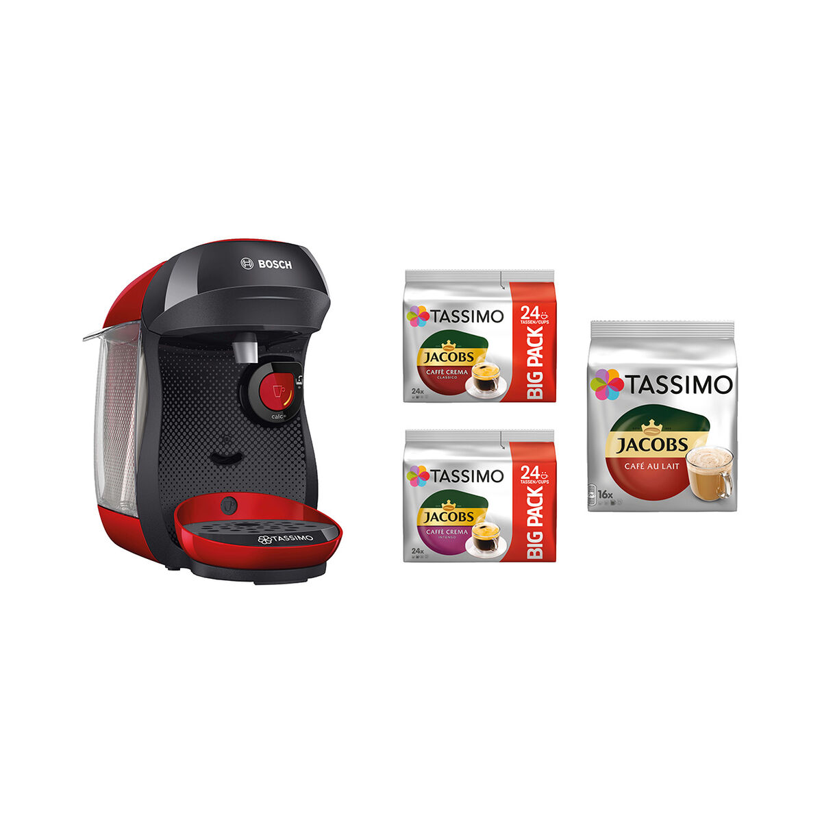 Bosch Tassimo Happy TAS1003C6 Kapselsystem inkl. 64 T-Discs